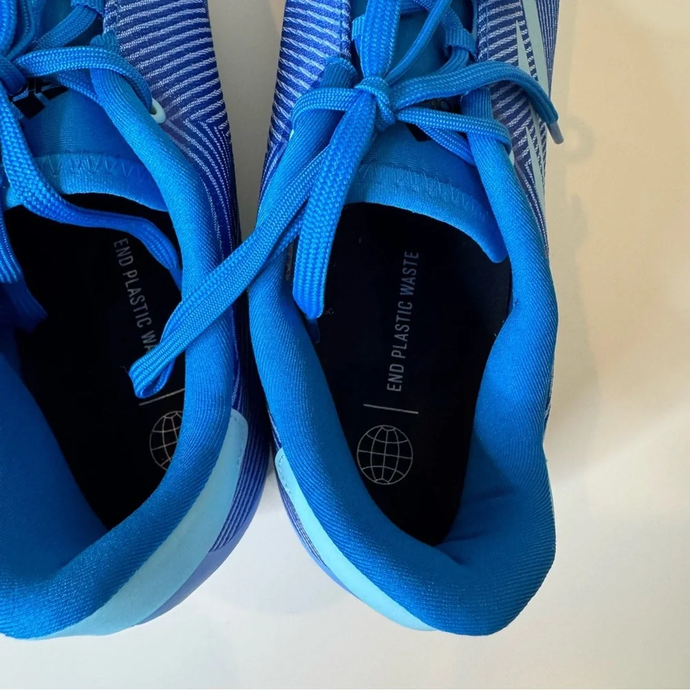 Adidas The Road Shoes Men's Size 9.5 women’s 10.5 Blue Rush Cycling Road Shoes